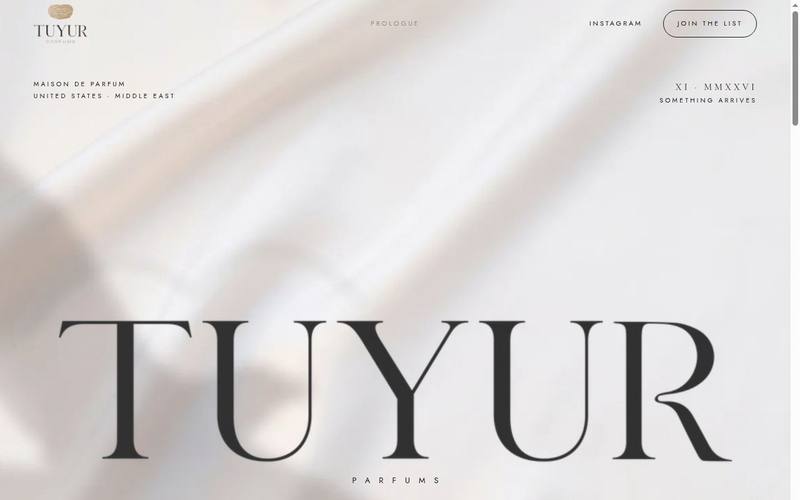 Portfolio preview of tuyurparfums.com
