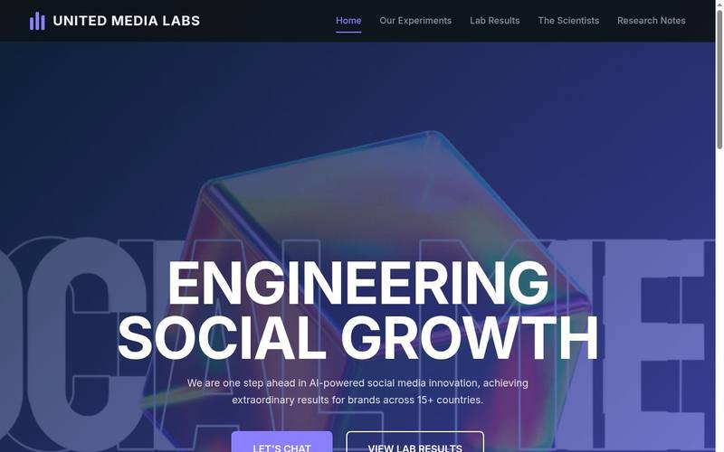 Portfolio preview of unitedmedialabs.com